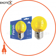 Светодиодная декоративная лампа Feron LB-37 1W E27 желтая прозрачная