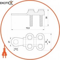 Enext s0170007 наконечник кабельный e.end.stand.clamp.150.185 на винтах