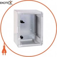 Enext CP5012 корпус ударопрочный из абс-пластика e.plbox.250.330.130.tr, 250х330х130мм, ip65 с прозрачными дверцами