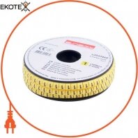 Маркер кабельний e.marker.stand.2.4.1, 2-4 кв. мм, "1", 500 шт