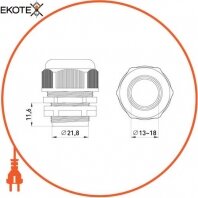 Enext s018006 кабельный ввод e.pg.stand.21