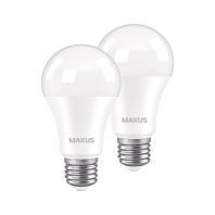 Лампа світлодіодна A60 10W 4100K 220V E27 (2шт), Maxus, 2-LED-776