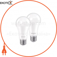 Лампа светодиодная MAXUS A60 12W 4100K 220V E27 (2шт)