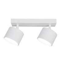 Світильник точковий накладний поворотний без лампи MAXUS Wave Spot Base GX53x2 White, Maxus, 2-MAX-SW-GX53-WH