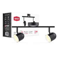 Спот світильник на 2 лампи MAXUS MSL-01C 2x4W 4100K чорний, Maxus, 2-MSL-10841-CB