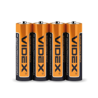 Батарейка сольова Videx R6P/AA 4шт SHRINK