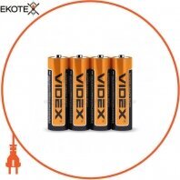 Videx сольова Батарейка Videx R6P/AA 4pcs shrink 60 шт/уп
