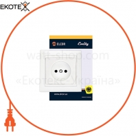 Розетка без заземлення Emily 9215 білий ELCOR