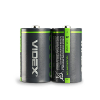Батарейка лужна Videx LR20/D 2шт SHRINK, Videx, 22529