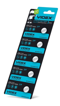 Videx Батарейка литиевая CR1225 5pcs blister card 100 шт/уп