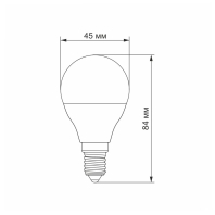LED лампа VIDEX  G45e 3.5W E14 3000K, Videx, 23499