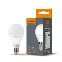 LED лампа VIDEX  G45e 3.5W E14 4100K, Videx, 23500