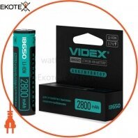 Videx 23581 аккумулятор videx li-ion 18650-p(защита) 2800mah color box/1pc 20 шт/уп