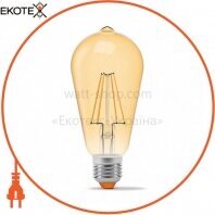 LED лампа VIDEX ST64FA 6W E27 2200K 220V бронза, Videx, 23787