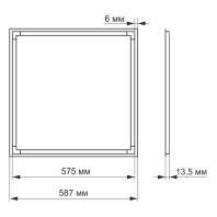 LED панель ART VIDEX 40W 5000K, Videx, 23985