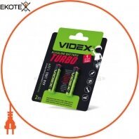 Videx Батарейка щелочная LR03/AAA Turbo 2pcs BLISTER (20/360)