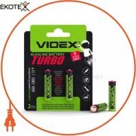 Videx 24239 videx батарейка щелочная lr03/aaa turbo 2pcs blister (20/360)