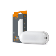 LED світильник IP65 овальний VIDEX 7W 5000K білий, Videx, 24256