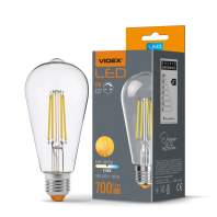 LED лампа VIDEX Filament ST64FD 6W E27 4100K  дімерна, Videx, 24312