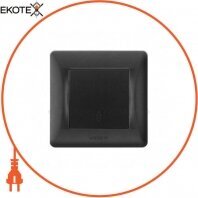 VIDEX BINERA Выключатель 1кл проходной черный графит (VF-BNSW1P-BG) (20/120)