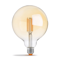 LED лампа VIDEX Filament G125FAD 7W E27 2200K дімерна бронза, Videx, 24561