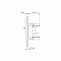 Розетка CAT6+CAT3 подвійна біла VIDEX BINERA, Videx, 24573