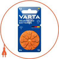 Батарейка VARTA Hearing Aid Batteries 13 BLI 8, Varta, 24606101418