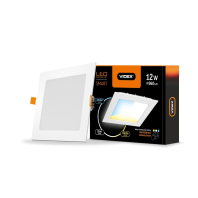 LED світильник з регулюванням колірності, вбудований квадрат VIDEX 12W 3000-6200K С3, Videx, 24629