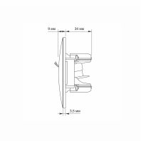 Розетка CAT6 одинарна комп'ютерна кремова VIDEX BINERA, Videx, 24699