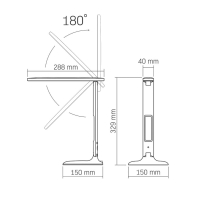 LED лампа настiльна VIDEX TF05W 7W 3000-5500K, Videx, 24714