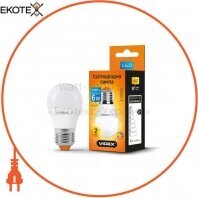 LED лампа VIDEX G45eD 6W 4100K E27 220V діммерная 20шт/ящ