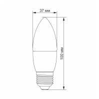 LED лампа VIDEX  C37e 7W E27 3000K, Videx, 24956
