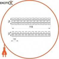 Enext s016002 клеммная колодка делимая, 12групп e.tc.stand.12.6, 6 а