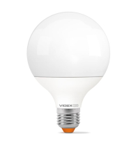 LED лампа VIDEX  G95e 15W E27 3000K, Videx, 25231