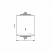IP65 Вимикач зовнішній одноклавішний прохідний сірий VIDEX BINERA, Videx, 25380