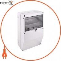 Корпус ударостійкий з АБС-пластику e.plbox.industrial.260x360x130.12m передня панель похила IP54