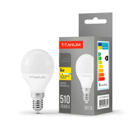LED лампа TITANUM G45 6W E14 3000K, Titanum, 25680