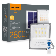 LED прожектор автономный VIDEX 30W 5000K 3.2 V 3