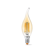 LED лампа VIDEX Filament C37FtA 6W E14 2200K бронза, Videx, 25797