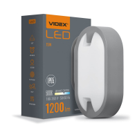 LED світильник IP65 овальний VIDEX 15W 5000K сірий, Videx, 25805