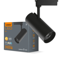 LED світильник трековий VIDEX 30W 4100K чорний, Videx, 25913