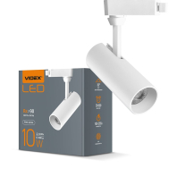 LED світильник трековий VIDEX 10W 4100K білий, Videx, 25914