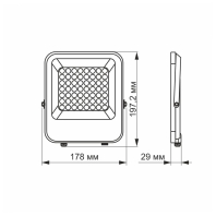 LED прожектор PREMIUM VIDEX F2 30W 5000K, Videx, 25957