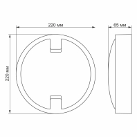 LED світильник IP65 круглий VIDEX 18W 5000K з сенсором освітленості, Videx, 26106