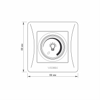 Димер LED 200Вт срібний шовк VIDEX BINERA, Videx, 26115