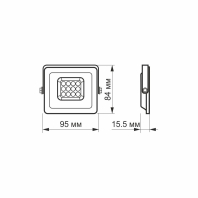 LED прожектор VIDEX F2e 10W 5000K, Videx, 26328