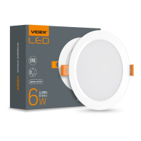 LED світильник Back вбудований круглий VIDEX 6W 5000K, Videx, 26338