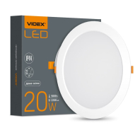 LED світильник Back вбудований круглий VIDEX 20W 5000K, Videx, 26340