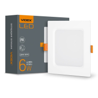 LED світильник Back вбудований квадрат VIDEX 6W 5000K, Videx, 26341