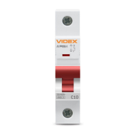 Автоматичний вимикач RS4 1п 10А С 4,5кА VIDEX RESIST, Videx, 26503